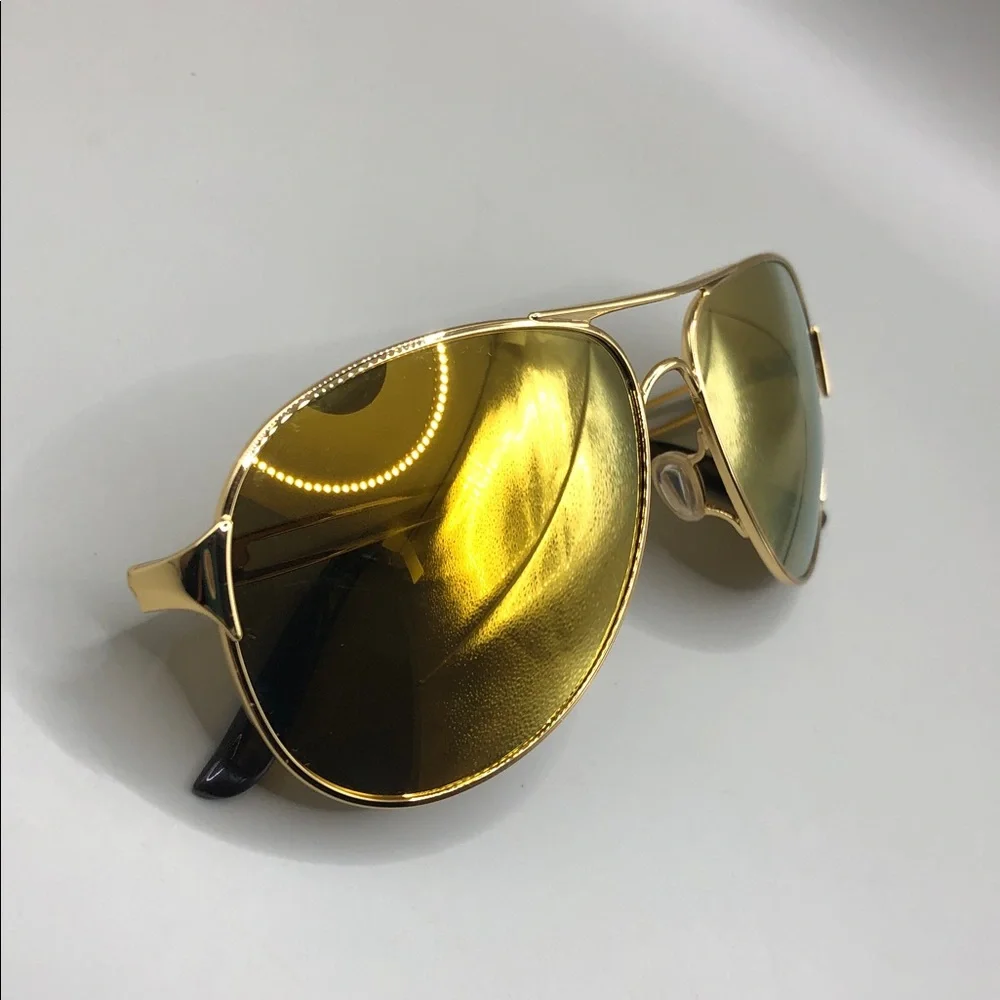 Oakley caveat sunglasses oo4054-18 gold yellow mirror lens aviator